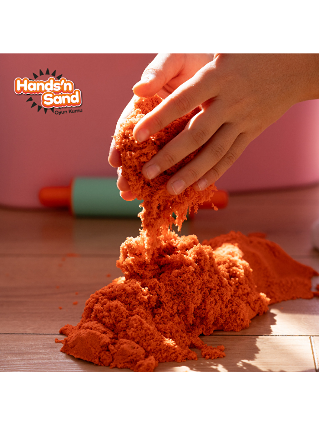 Hands'n Sand Doğal Kinetik Kum 500gr - Turuncu-5