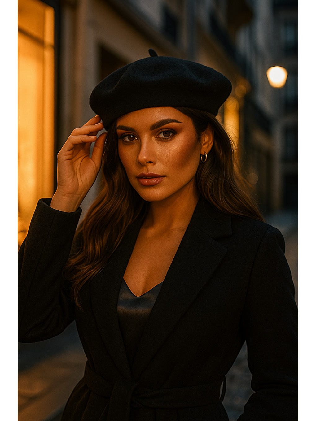 Kadın Siyah Ressam Bere Şapka Bere1101-2