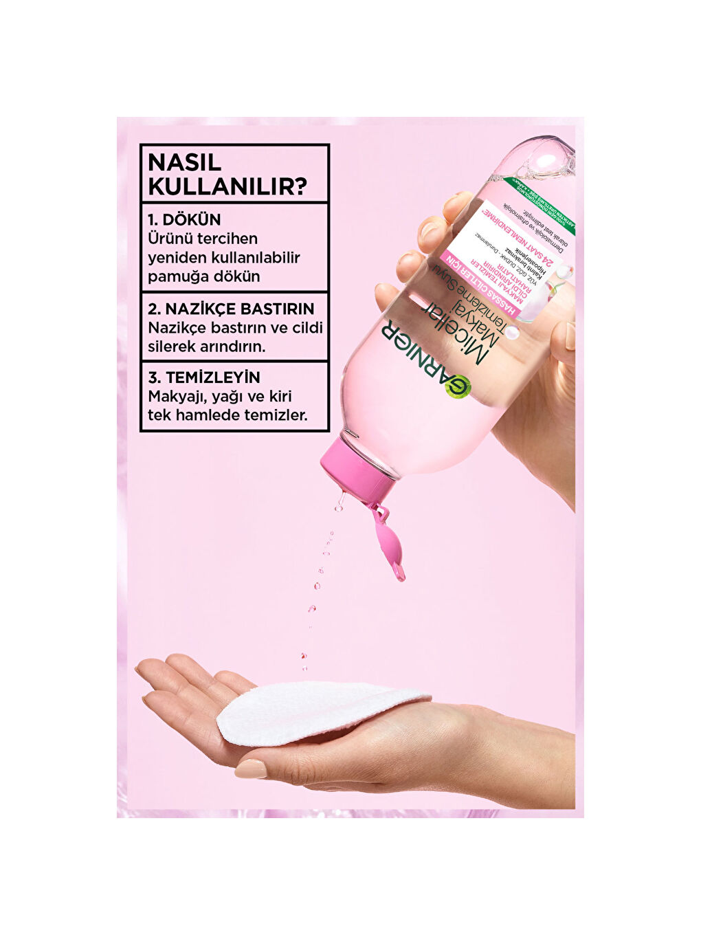 Micellar Makyaj Temizleme Suyu 400ml, 24 Saat Nemlendirme, Hassas Ciltler Için-5