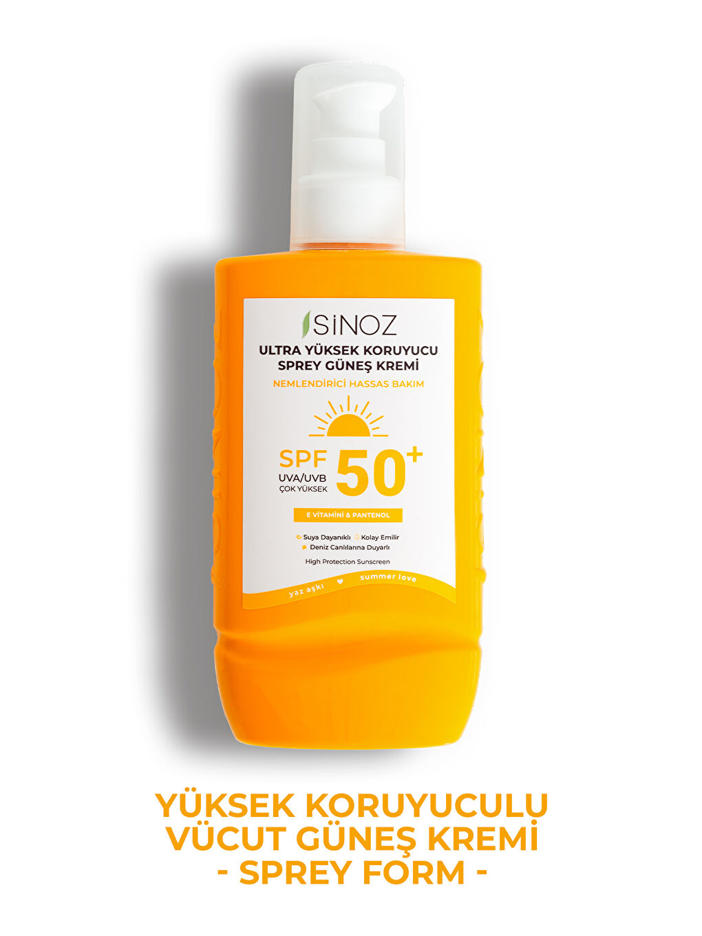 Spf 50 Ultra Yüksek Koruyucu Vücut Güneş Kremi Sprey 200 Ml - Nemlendirici Hassas Bakım