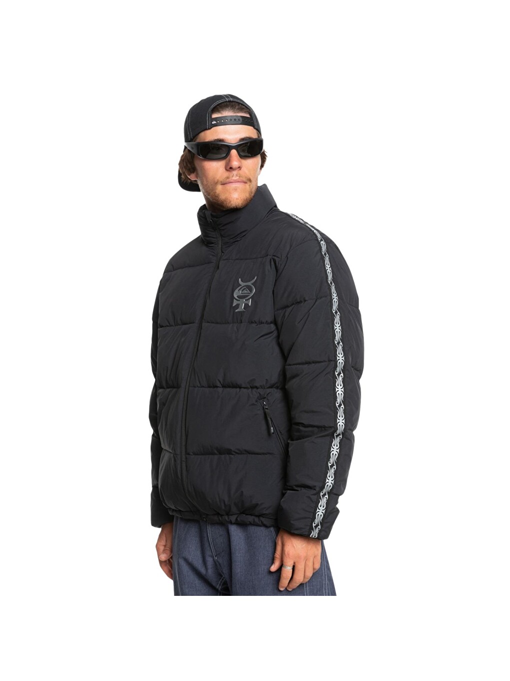 Siyah Puff The Dragon Erkek Snowboard Ceketi-1