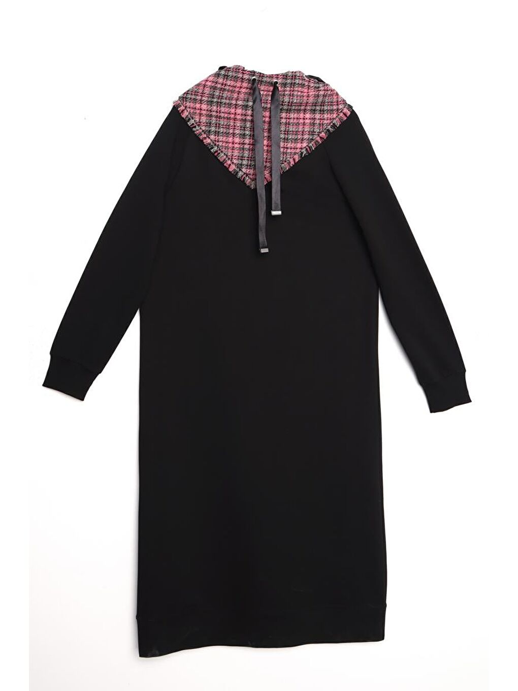 Siyah-Tüvit Garnili Elastanlı Uzun Sweat-5