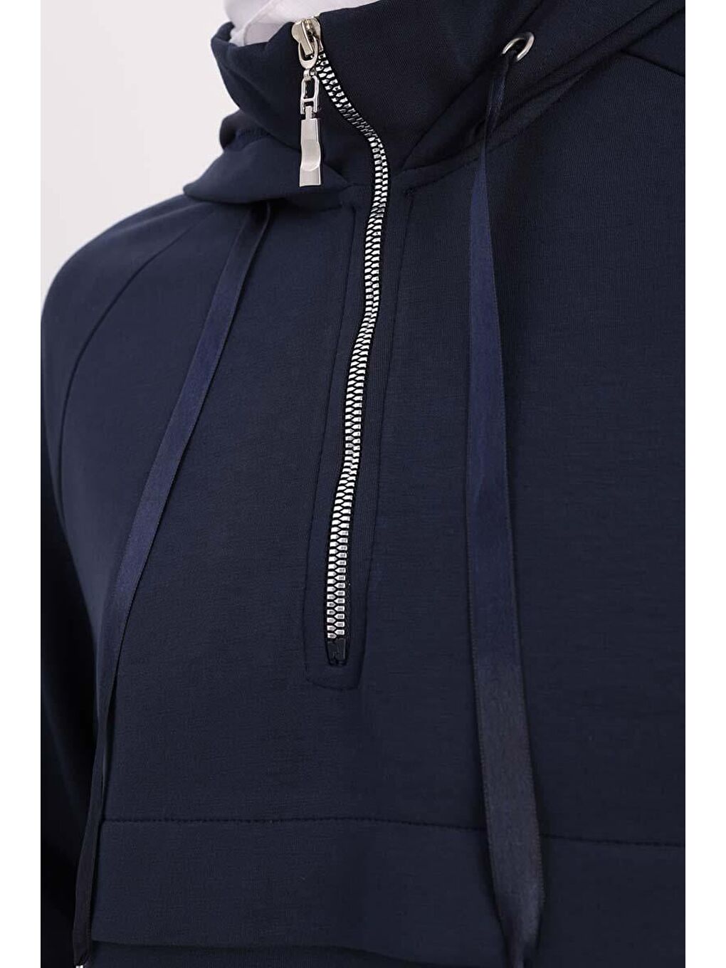 İndigo-Ön Roba Dubleli Elastanlı Sweat-4