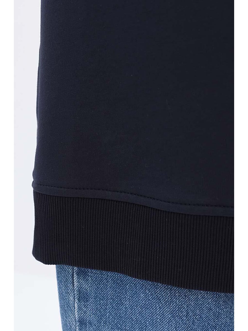 Lacivert-Aplike Nakışlı Elastanlı Sweat-4