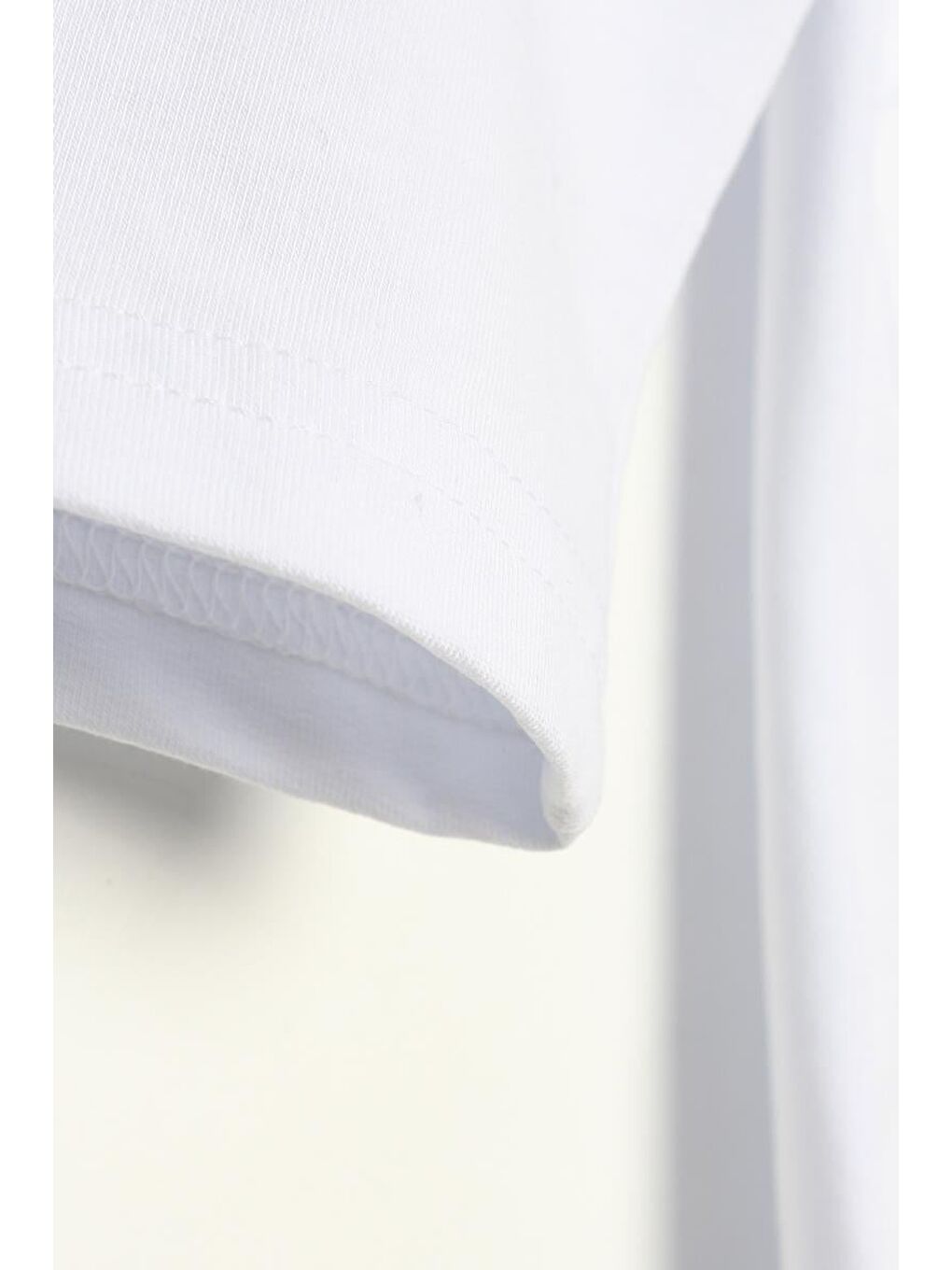 Beyaz Pamuklu Dokuma Garnili Kapüşonlu Kuşgözü Detaylı Sweat Tunik-5