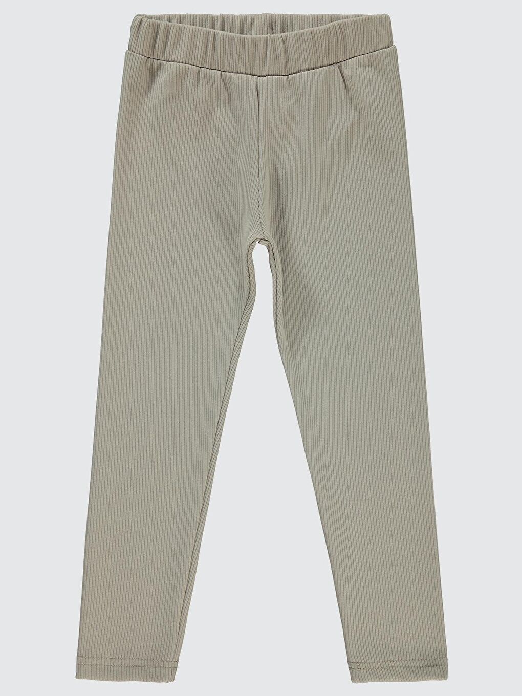 Girls Düz 10-13 Yaş Tayt - Bej 13-14 Yaş