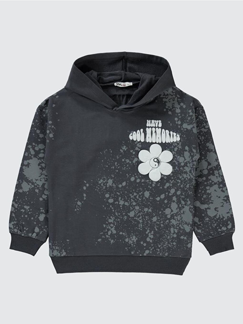 Girls Have Cool Baskılı 10-13 Yaş Sweatshirt - Gri 12-13 Yaş