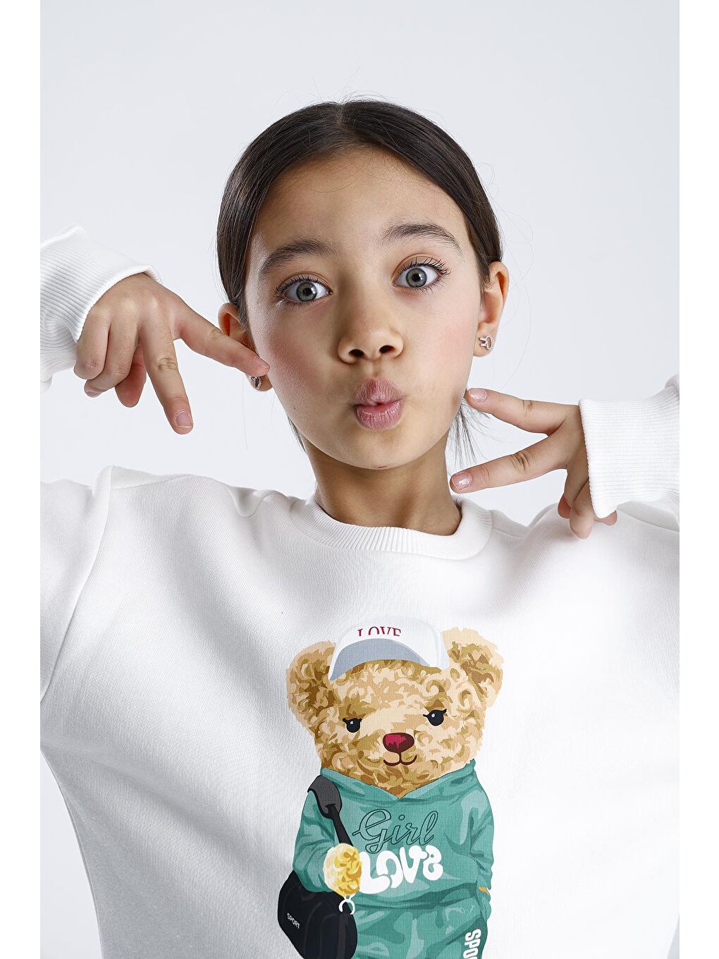 Yeşil Düz Paça Tayt Takım-9