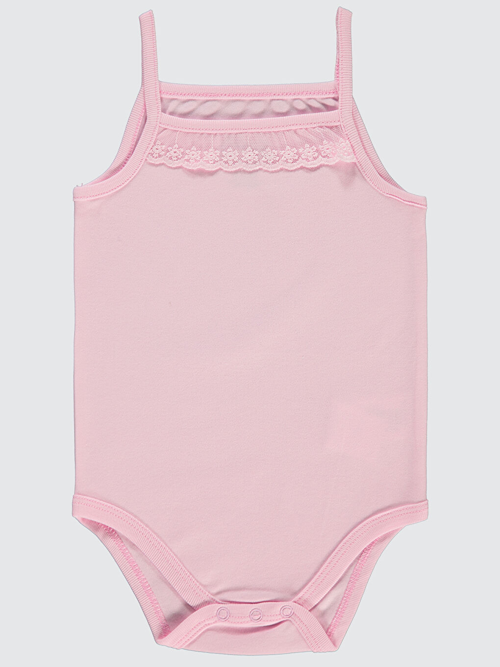 Baby Kız Bebek Çıtçıtlı Badi 3-9 Ay Pembe