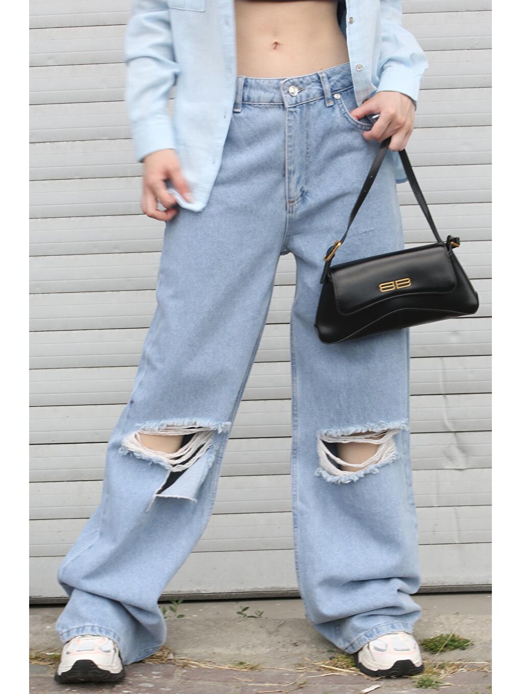 Mavi Regular Fit Yırtık Detaylı Kadın Jean Mg1184-1