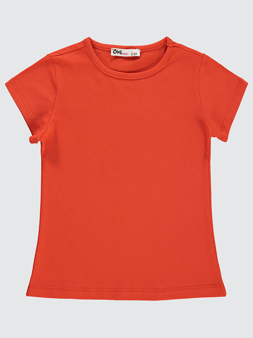 Turuncu Girls Kız Çocuk Tişört 2-5 Yaş Koyu Oranj