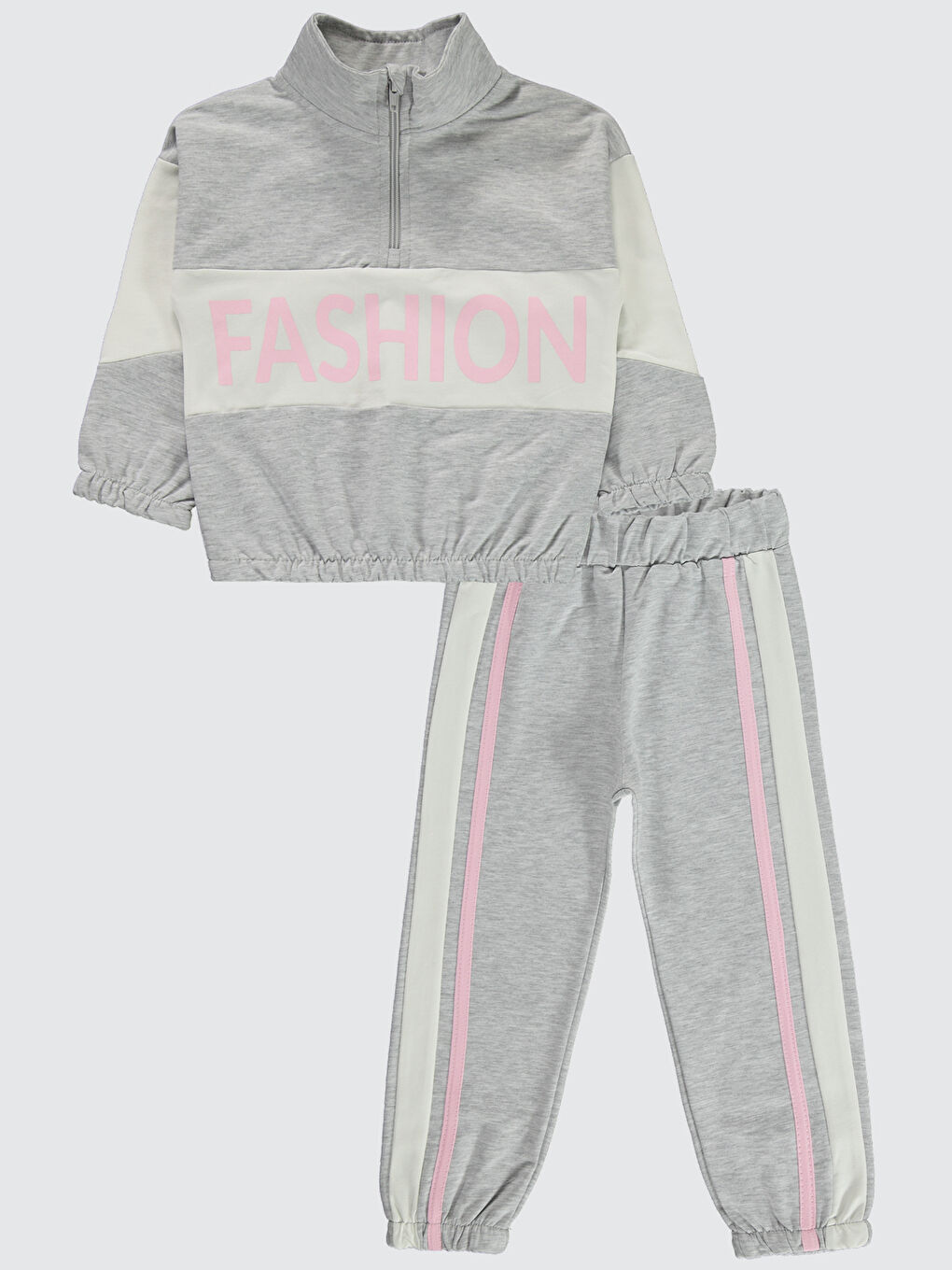 Beyaz Kız Çocuk Eşofman Takımı 2-5 Yaş Karmelanj