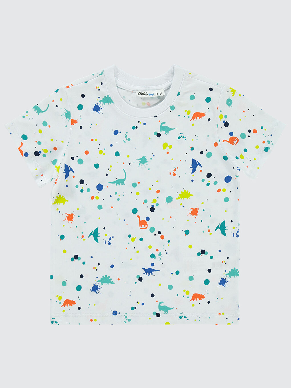 Boys Erkek Çocuk Tişört 2-5 Yaş Beyaz