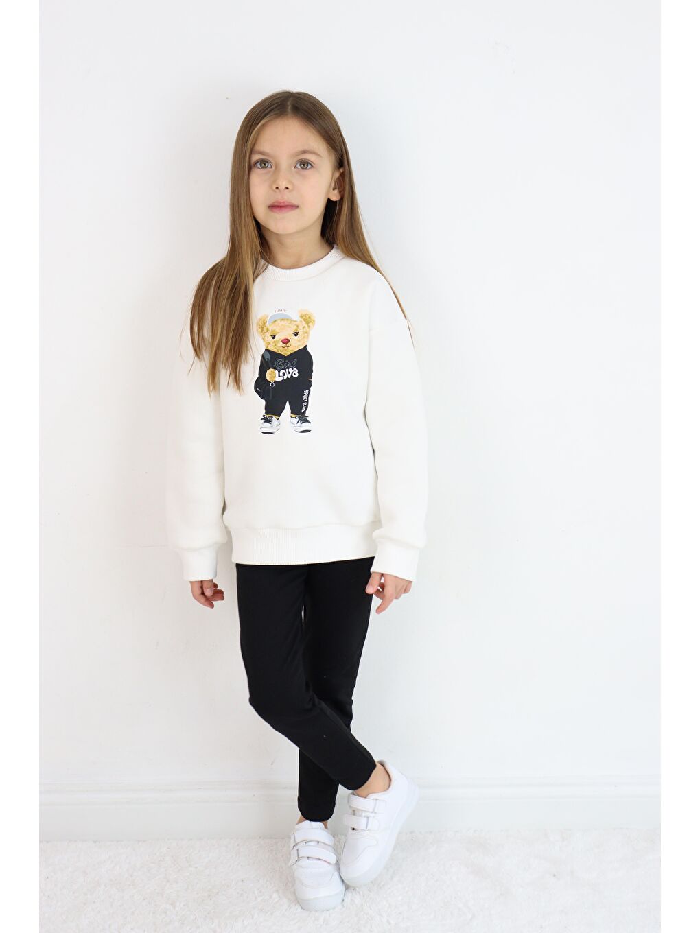 Siyah Düz Paça Tayt Takım-3