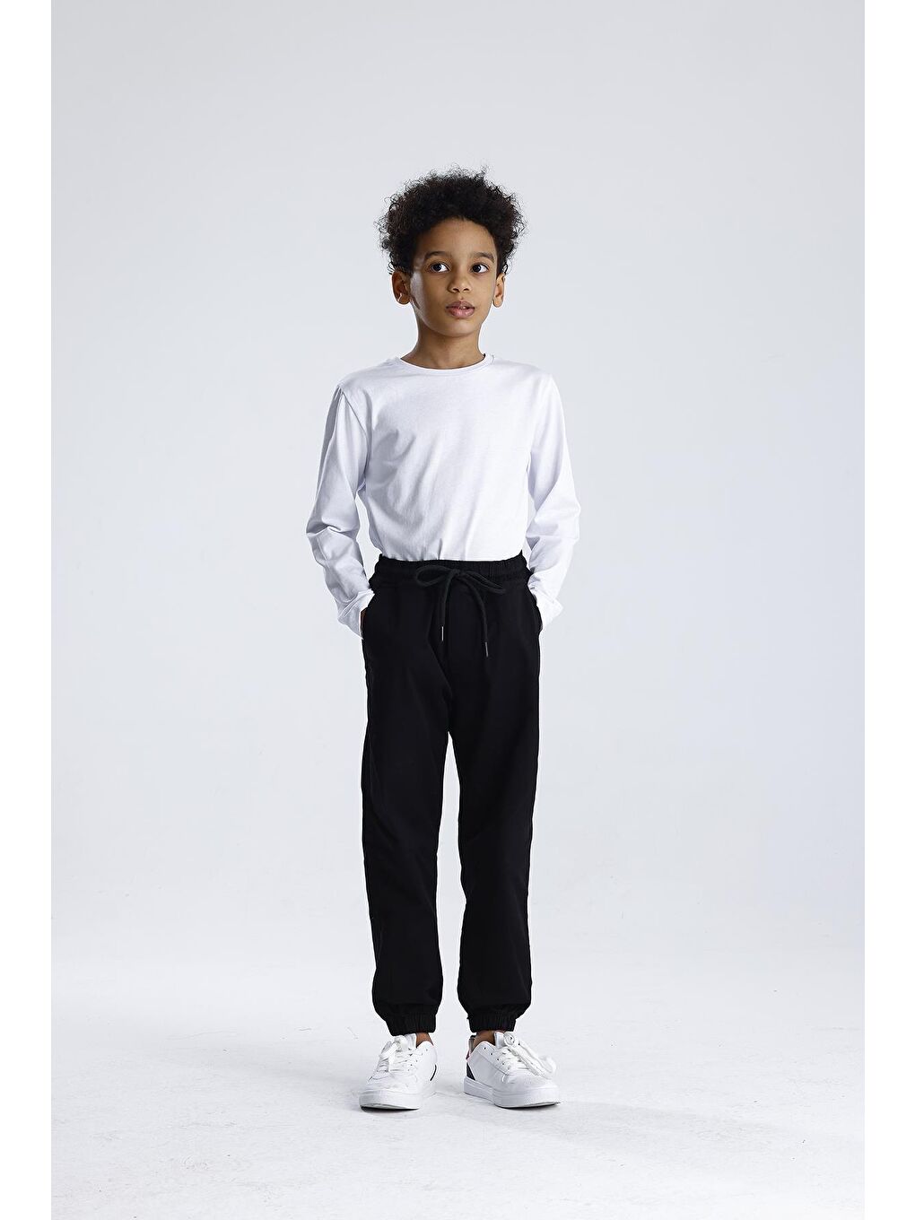 Siyah Jogger Pantolon-4