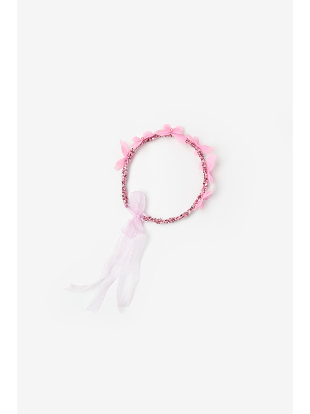 Pembe Kelebekli Kız Çocuk Helen Taç-1