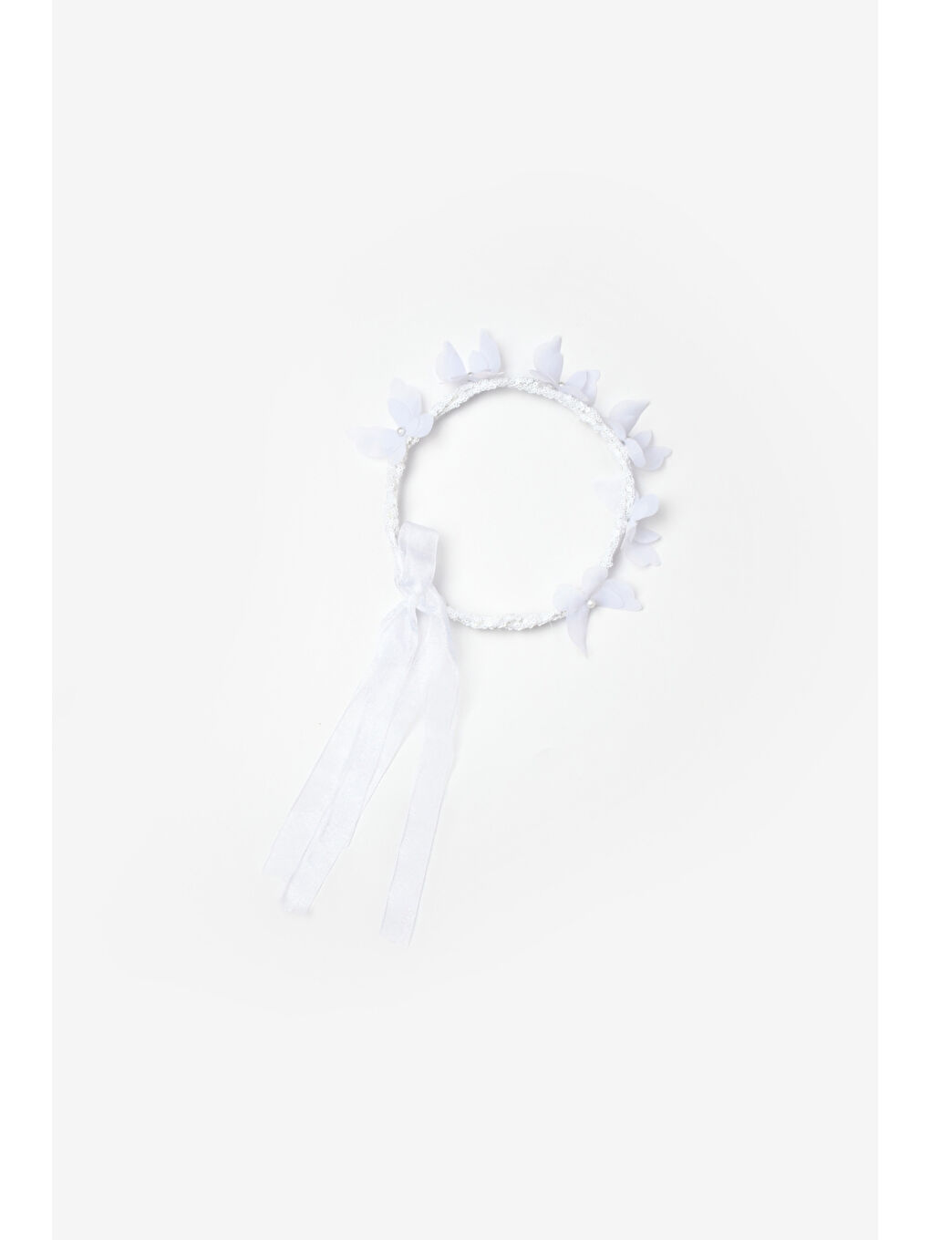 Beyaz Kelebekli Kız Çocuk Helen Taç-2