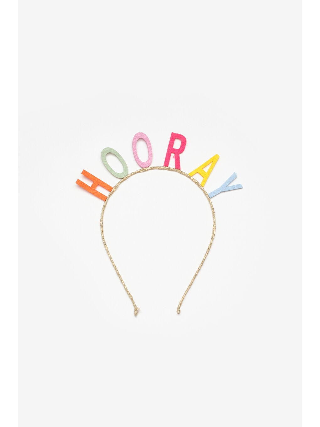 Karışık Çok Renkli Hooray Yazılı Kız Çocuk Taç