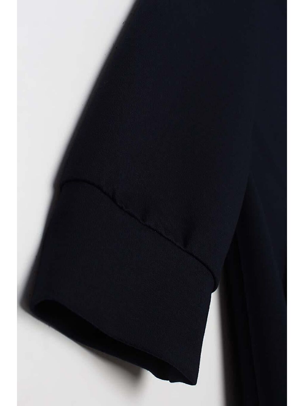 Lacivert Kapüşonlu Fermuarlı Sweat Hırka-5