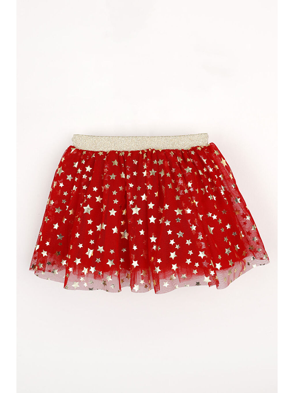 Kırmızı Yıldız Baskılı Kız Çocuk Tül Etek - Pauline