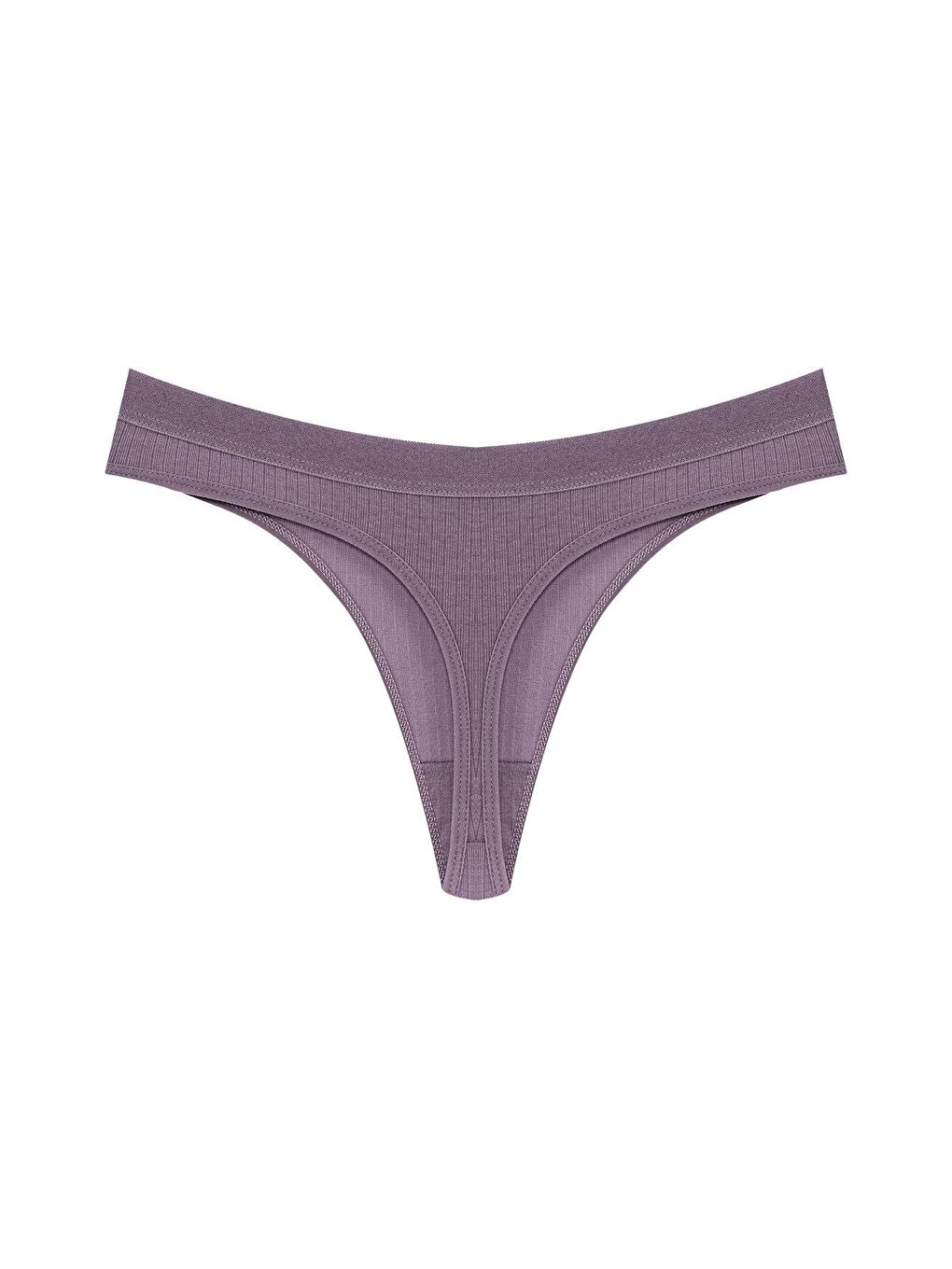 Mor Pamuklu Fitilli Dokulu Kadın Tanga Külot-1