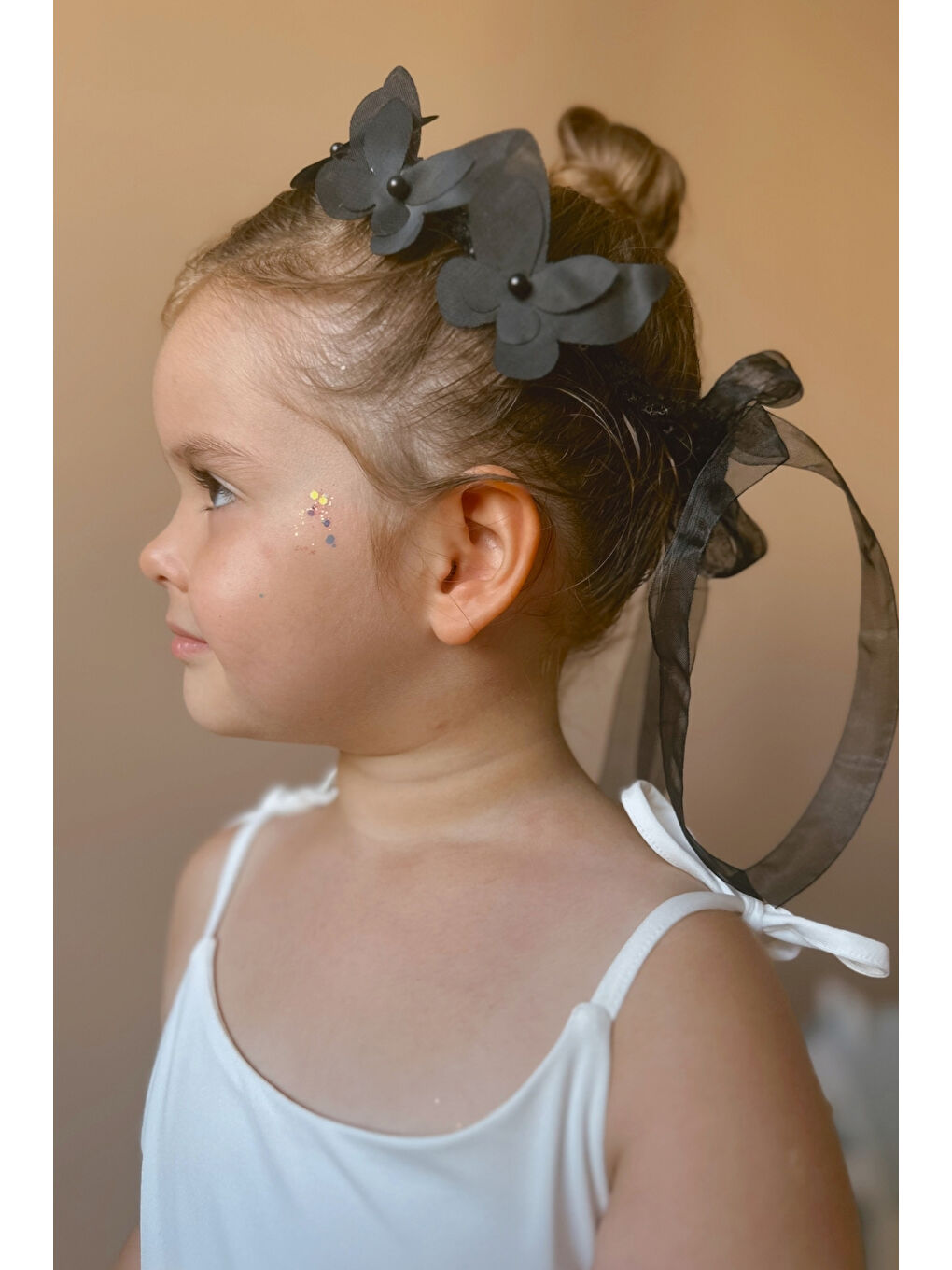 Siyah Kelebekli Kız Çocuk Helen Taç-2