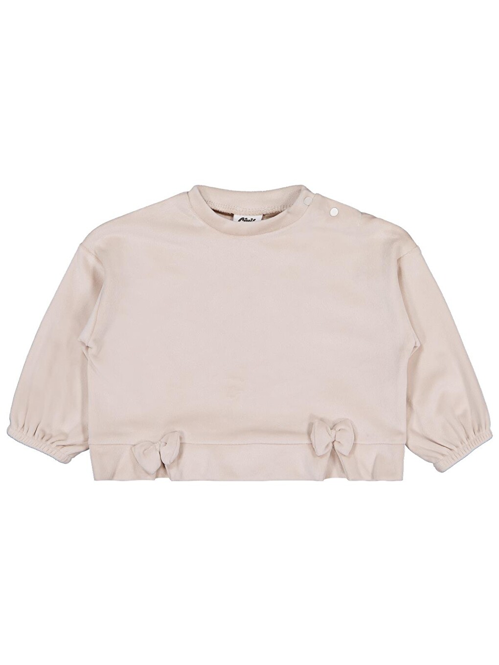 Baby Fiyonklu 6-18 Ay Sweatshirt - Bej