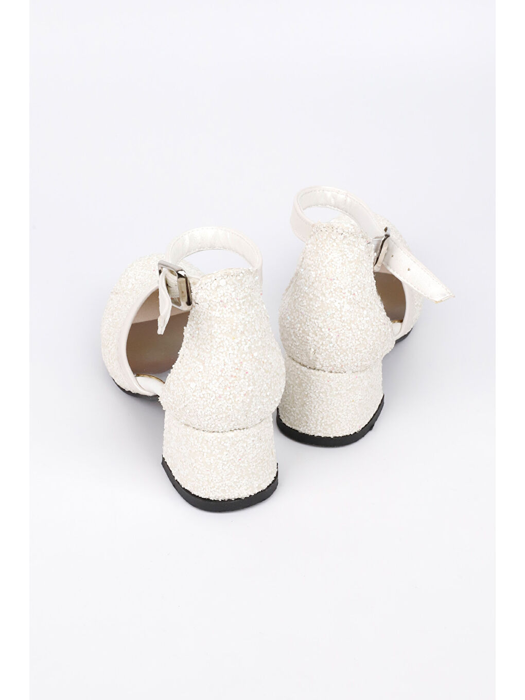 Beyaz Simli Topuklu Kız Çocuk Ayakkabı-2