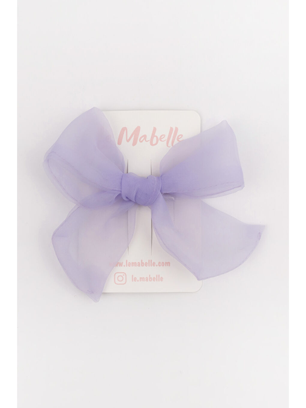 Lila Organze Fiyonk Kız Çocuk Klips Toka