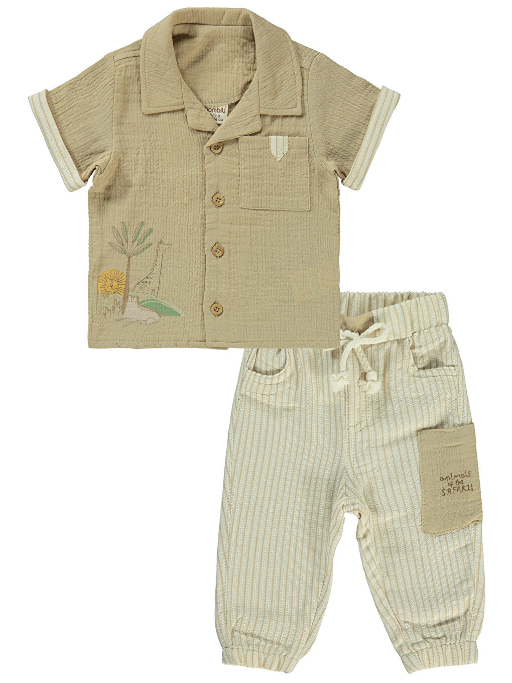 Kahverengi Erkek Bebek Takım 6-18 Ay Camel