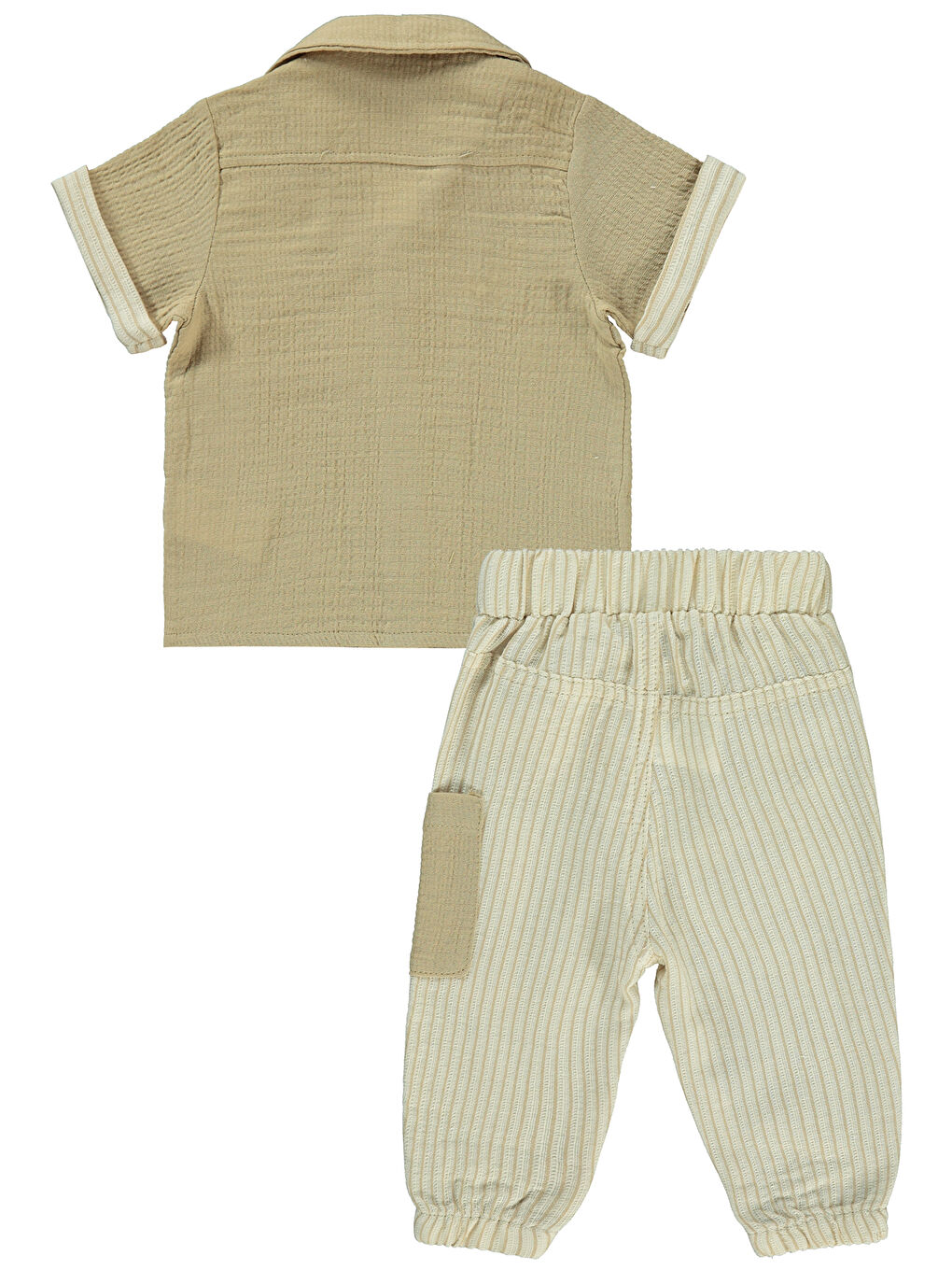 Kahverengi Erkek Bebek Takım 6-18 Ay Camel-1