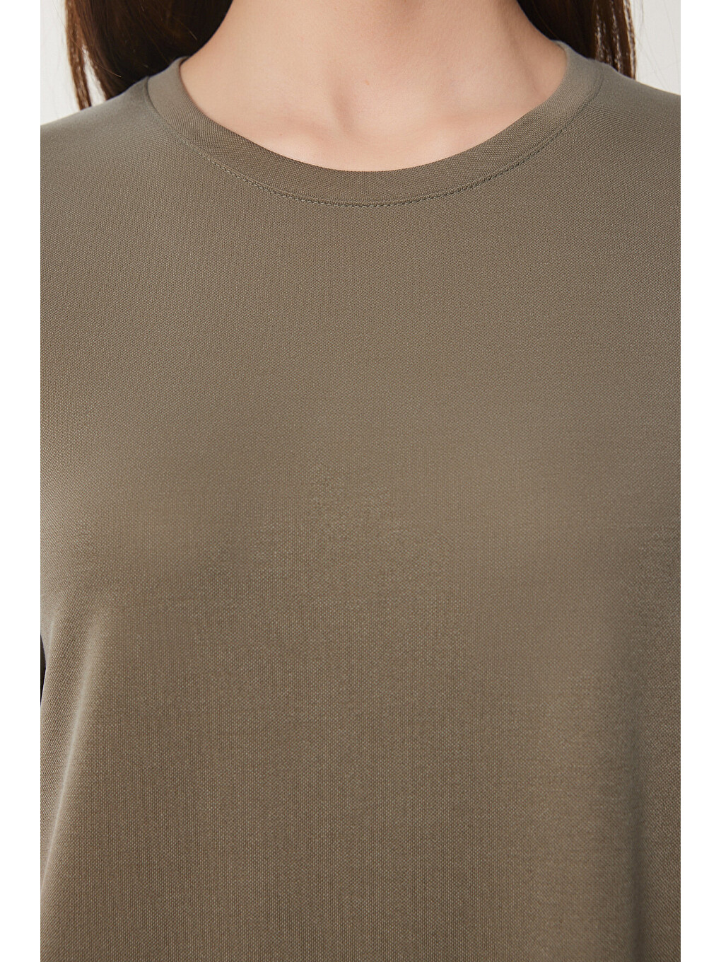 Haki Basic Yazlık Modal Elbise HAKİ LSJ0001-3