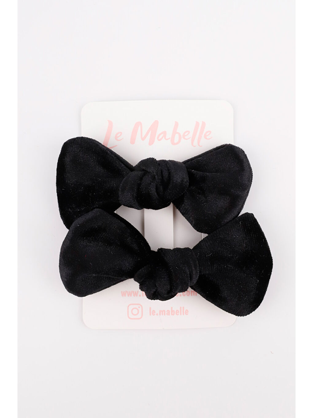 Siyah 2'li Kadife Kız Çocuk Klips Toka