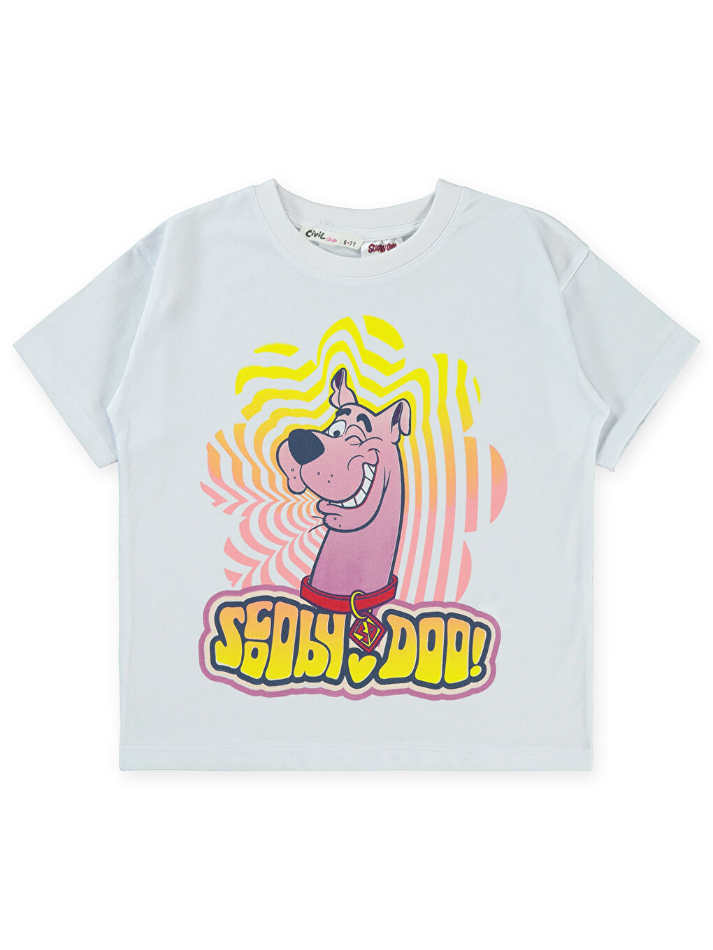 Scooby Doo Kız Çocuk Tişört 6-9 Yaş Beyaz