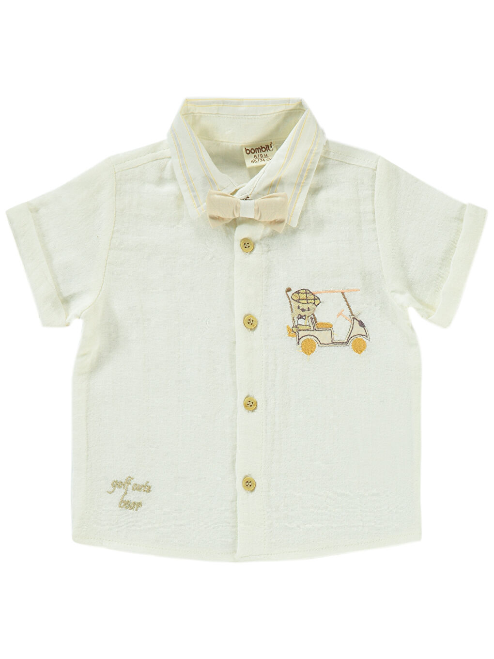 Kahverengi Erkek Bebek Takım 6-18 Ay Hardal-2