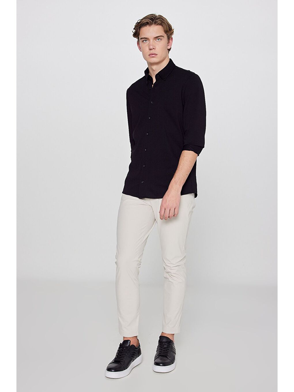 Regular Fit Normal Kesim Normal Bel Dar Paça 5 Cep Casual Bej Pantolon