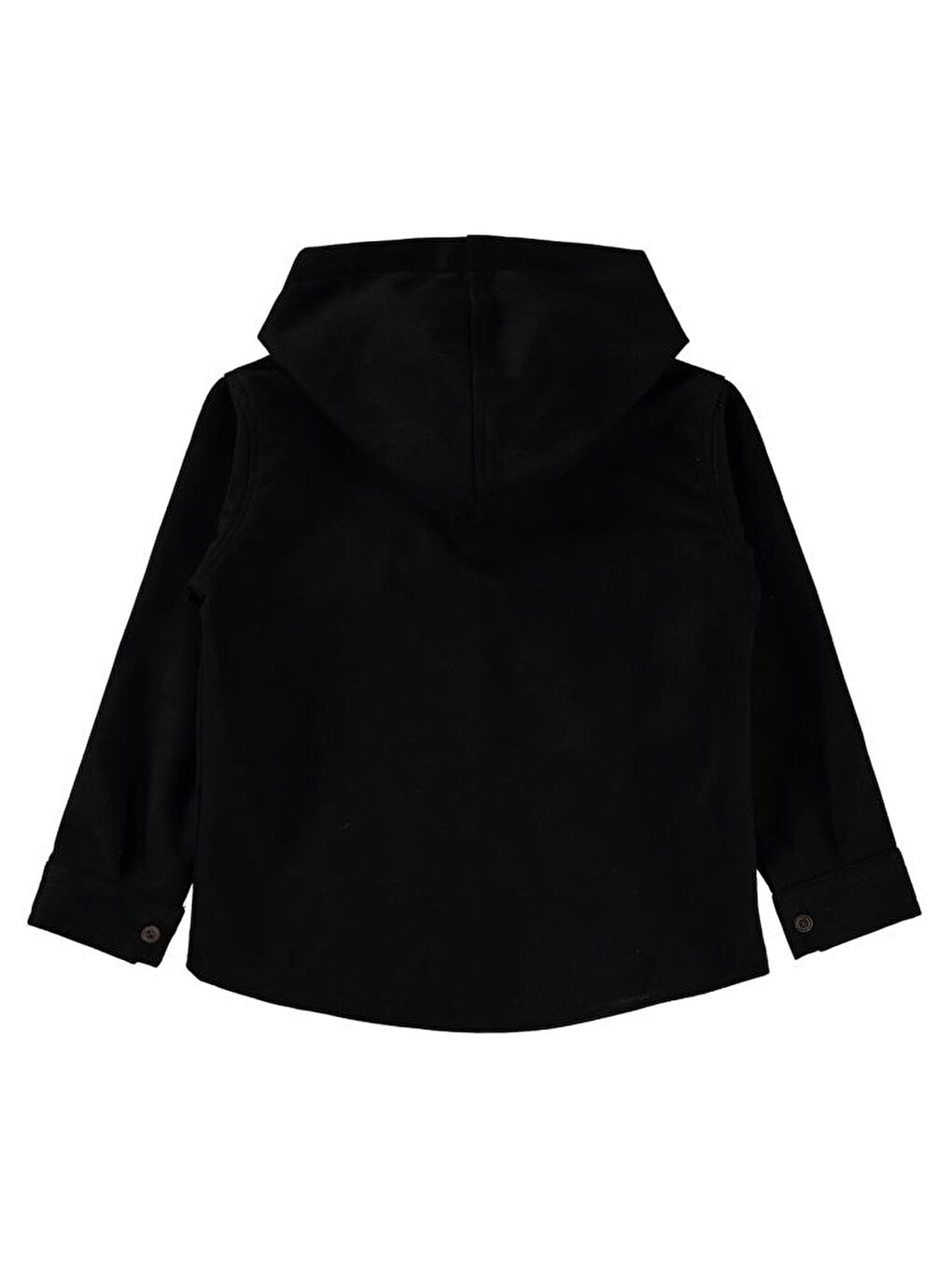 Boys Çift Cepli Kapüşonlu 10-13 Yaş Gömlek - Siyah 11-12 Yaş-1
