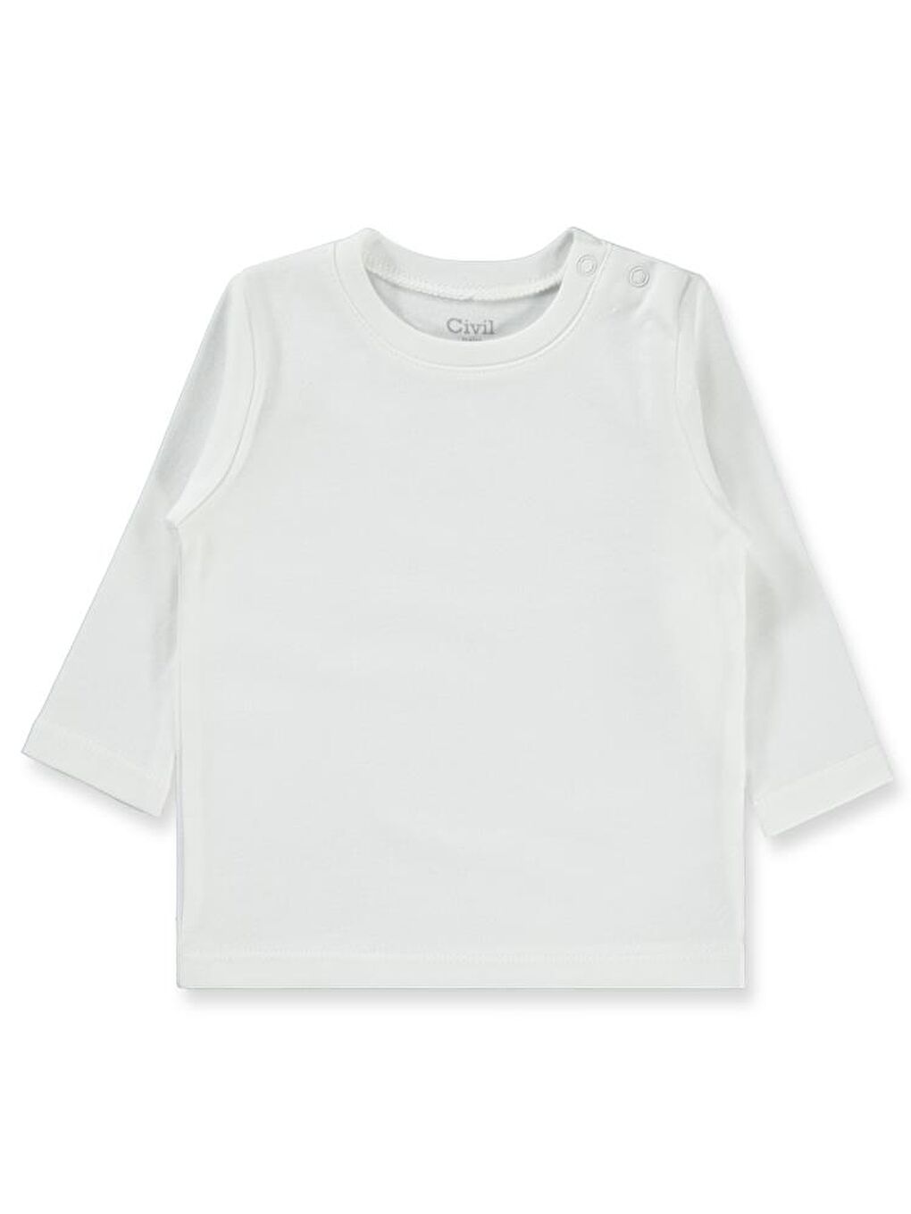 Baby 3-9 Ay Unisex Tek Üst - Beyaz 6-9 Ay-1