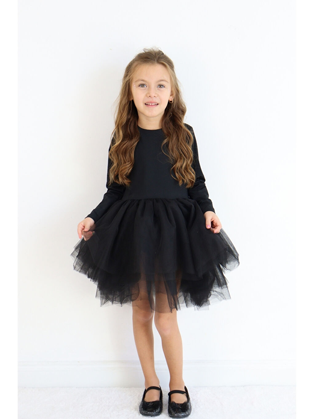 Siyah Tütü Etekli Kız Çocuk Balerin Elbise - Miranda-2