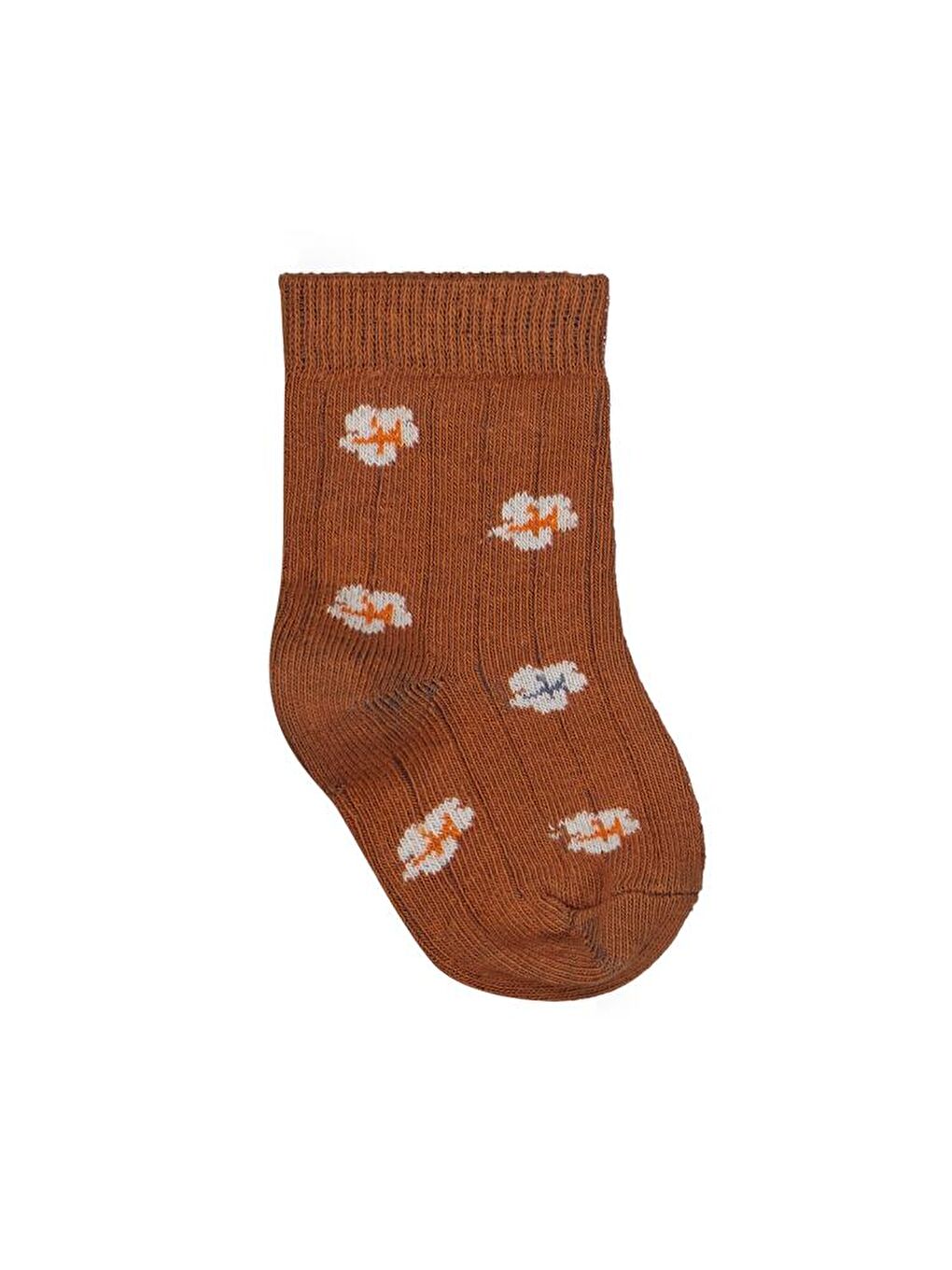 Beyaz Baby Derbili Çiçek 3'lü 6- Bebek Kız Çorap Set-4