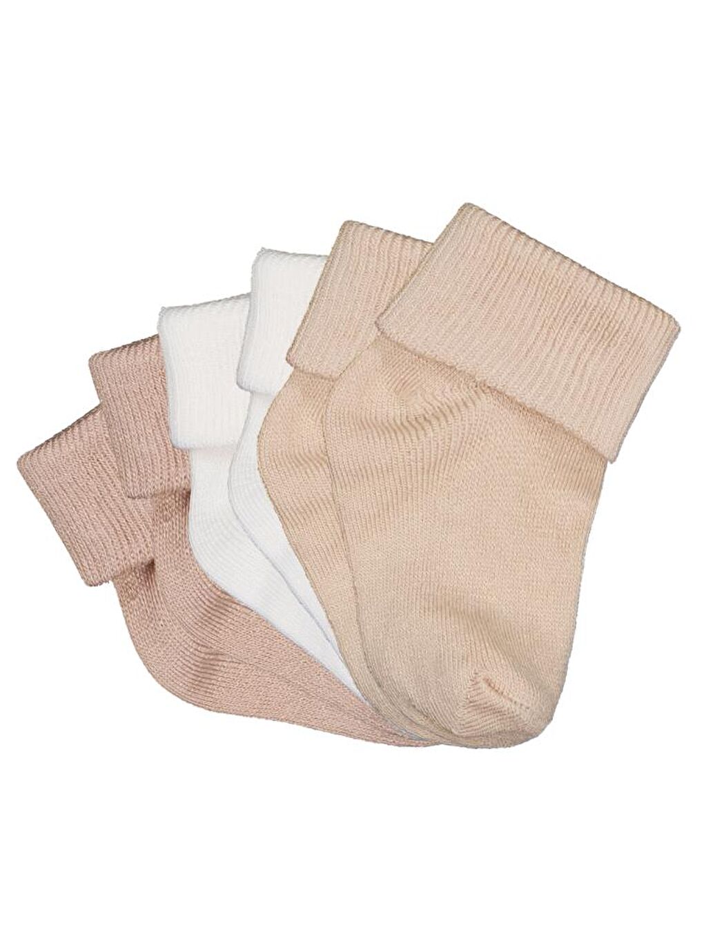 Beyaz Baby Ekru-Kahve Asetat 0-24 Ay Çorap Setleri - Standart Standart-4