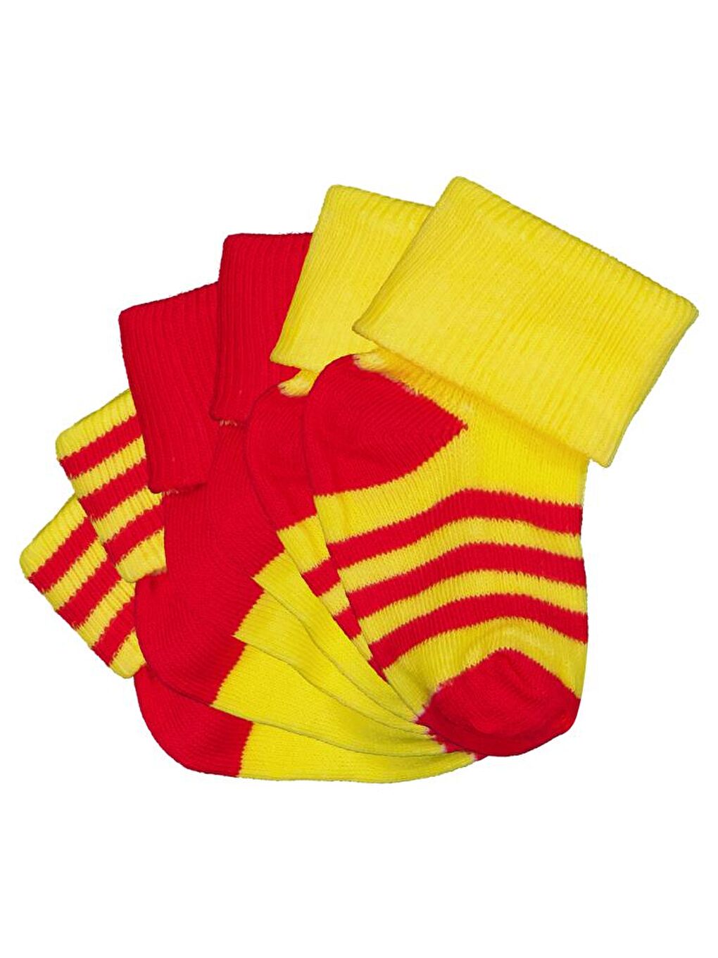 Beyaz Baby Sarı-Kırmızı Asetat 0-24 Ay Çorap Setleri - Standart Standart-1