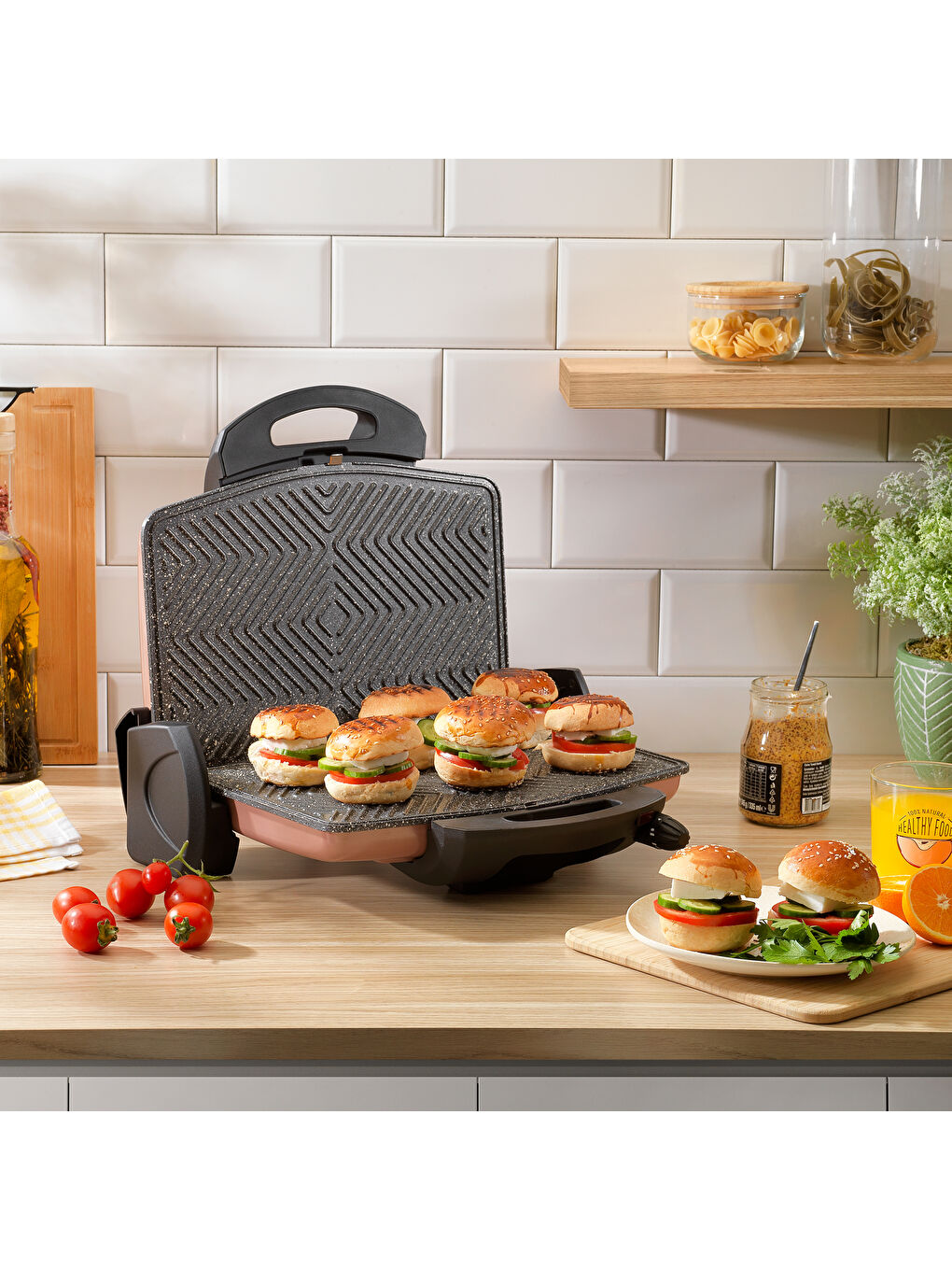 Grill Chef Tost Makinesi-Rosegold-2