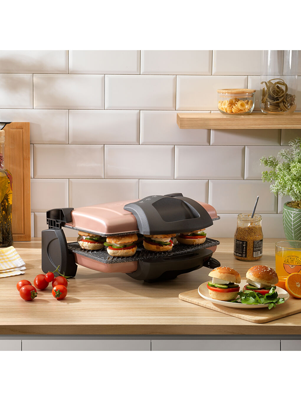Grill Chef Tost Makinesi-Rosegold-3