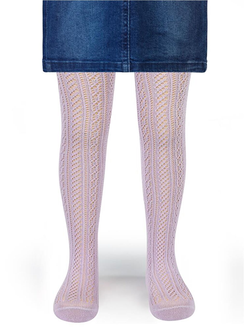 Girls Fileli 3-11 Yaş Külotlu Çorap - Lila 7-8 Yaş-1