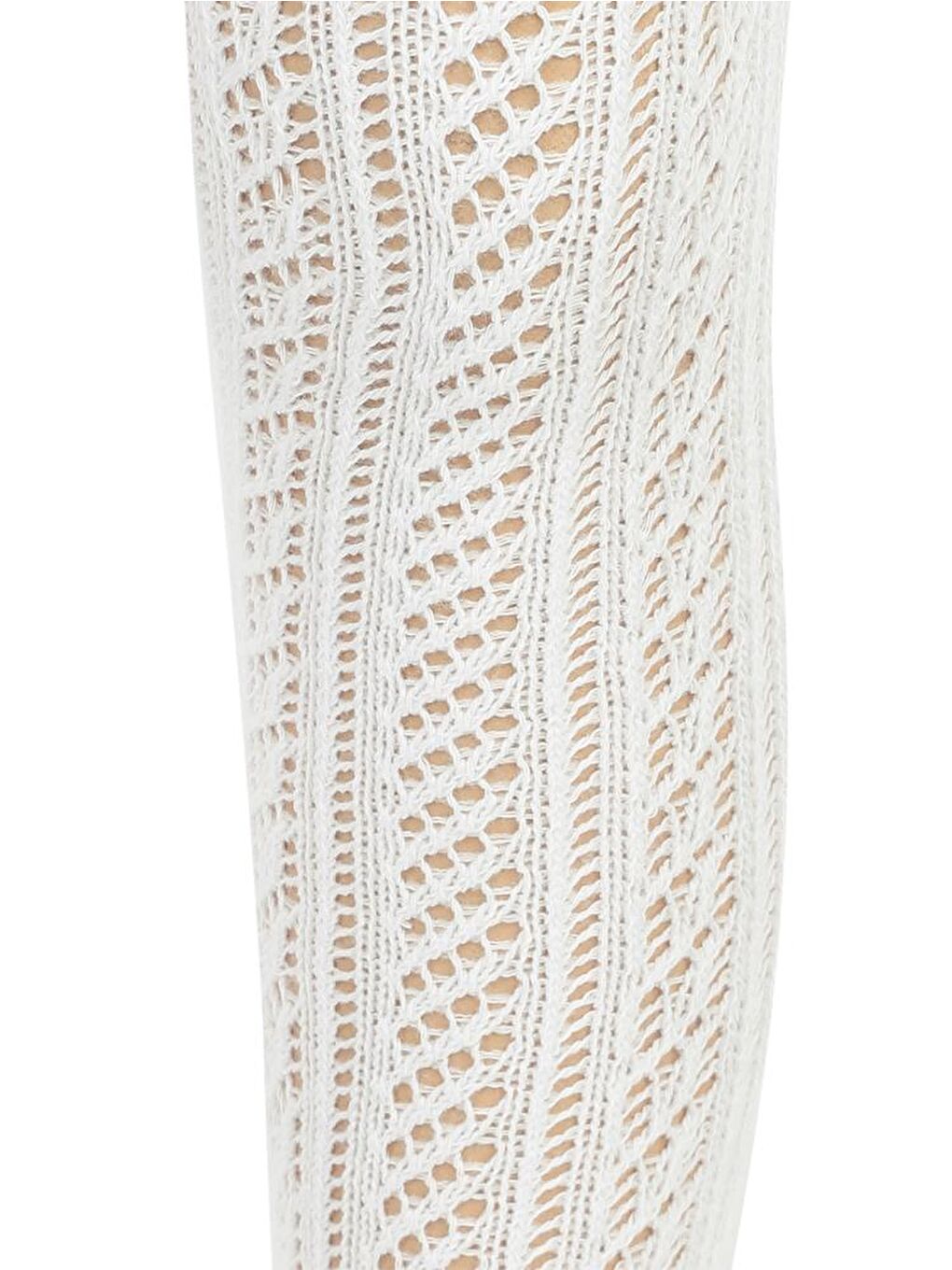 Girls Fileli 3-11 Yaş Külotlu Çorap - Ekru 7-8 Yaş