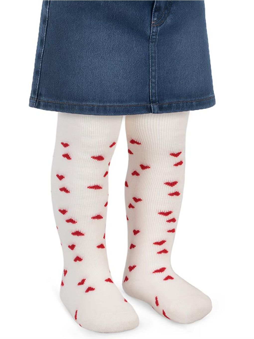 Baby Kalp Havlu 6- Bebek Kız Külotlu Çorap - Ekru 6 Ay