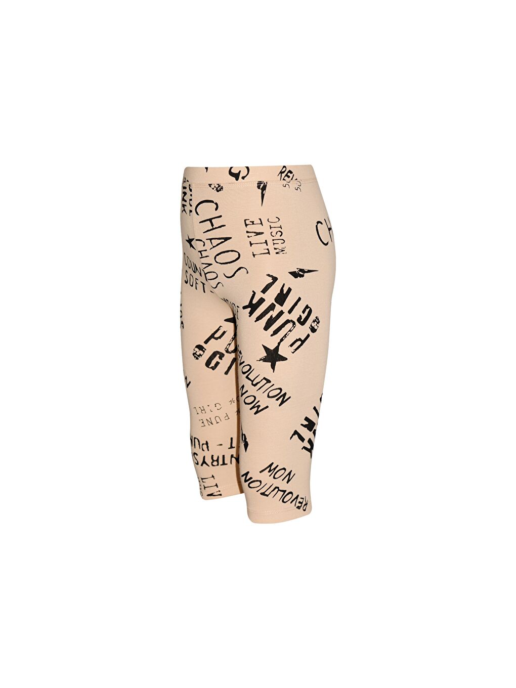 Karışık Kız Çocuk Punk Gırl Desen Kapri-1