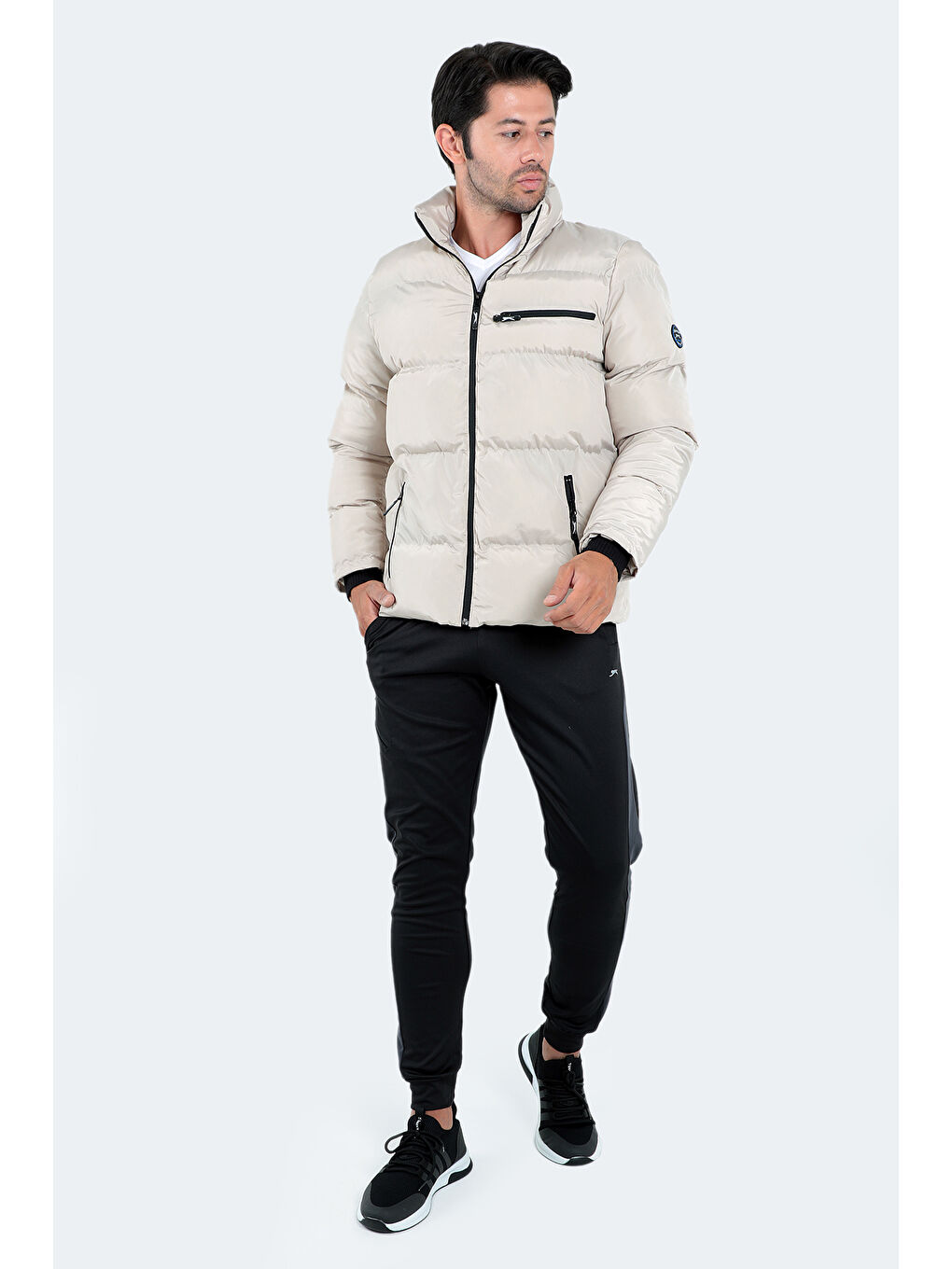 Bej NALDO Erkek Mont Taş Gri-6