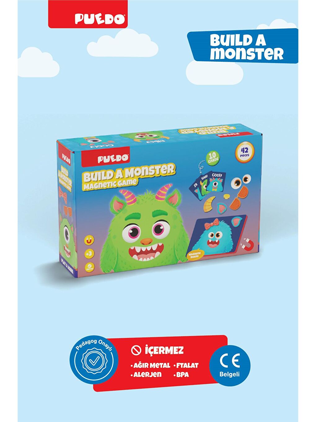 Puedo Karışık Manyetik Oyun Seti - Build a Monster (42 Parça) - 2